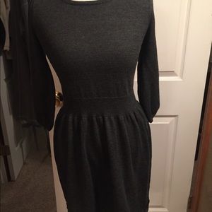 Massini Pencil-Grey Sweater Dress